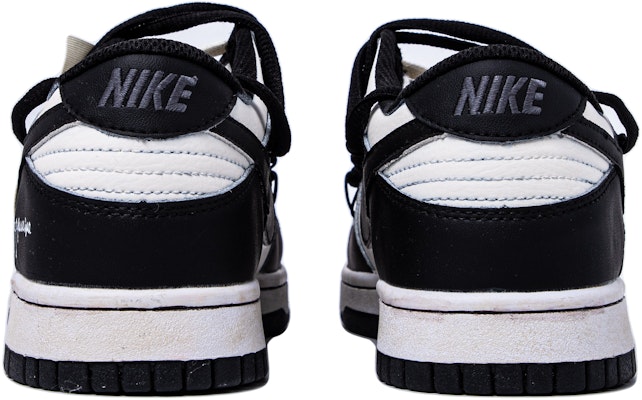 【定制球鞋】 Nike 卡布奇諾 復古 手寫 條紋 低幫 板鞋 GS 咖黑 Shop 【定制球鞋】 Nike 卡布奇諾 復古 手寫 條紋 低幫 板鞋 GS 咖黑