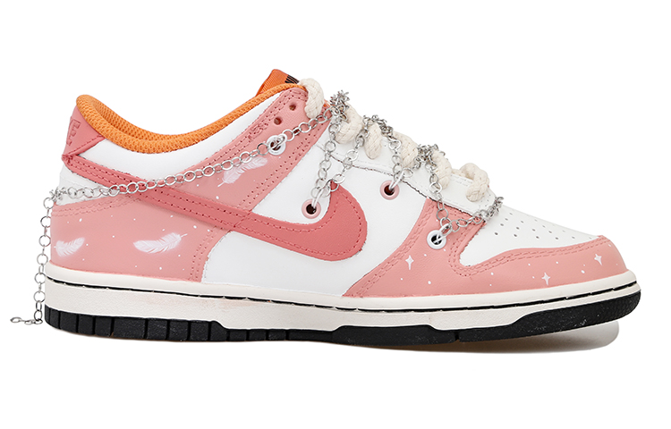 Order 【客製化球鞋】Nike 捕夢網 羽毛 夢幻 星星麻繩 解構風 低筒 休閒鞋 GS 粉白