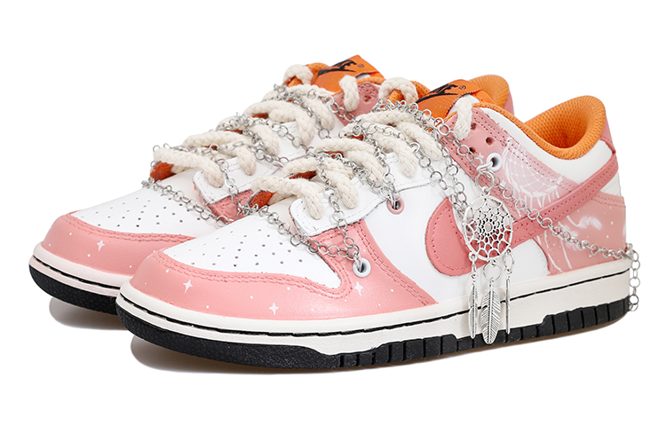 Lookbook 【客製化球鞋】Nike 捕夢網 羽毛 夢幻 星星麻繩 解構風 低筒 休閒鞋 GS 粉白