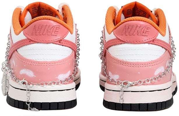 【客製化球鞋】Nike 捕夢網 羽毛 夢幻 星星麻繩 解構風 低筒 休閒鞋 GS 粉白 Shop 【客製化球鞋】Nike 捕夢網 羽毛 夢幻 星星麻繩 解構風 低筒 休閒鞋 GS 粉白