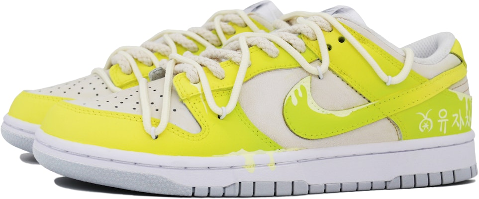 【訂製球鞋】Nike 漸變 塗鴉 清新 簡約 低筒 板鞋 GS 黃綠色 Lookbook 【訂製球鞋】Nike 漸變 塗鴉 清新 簡約 低筒 板鞋 GS 黃綠色