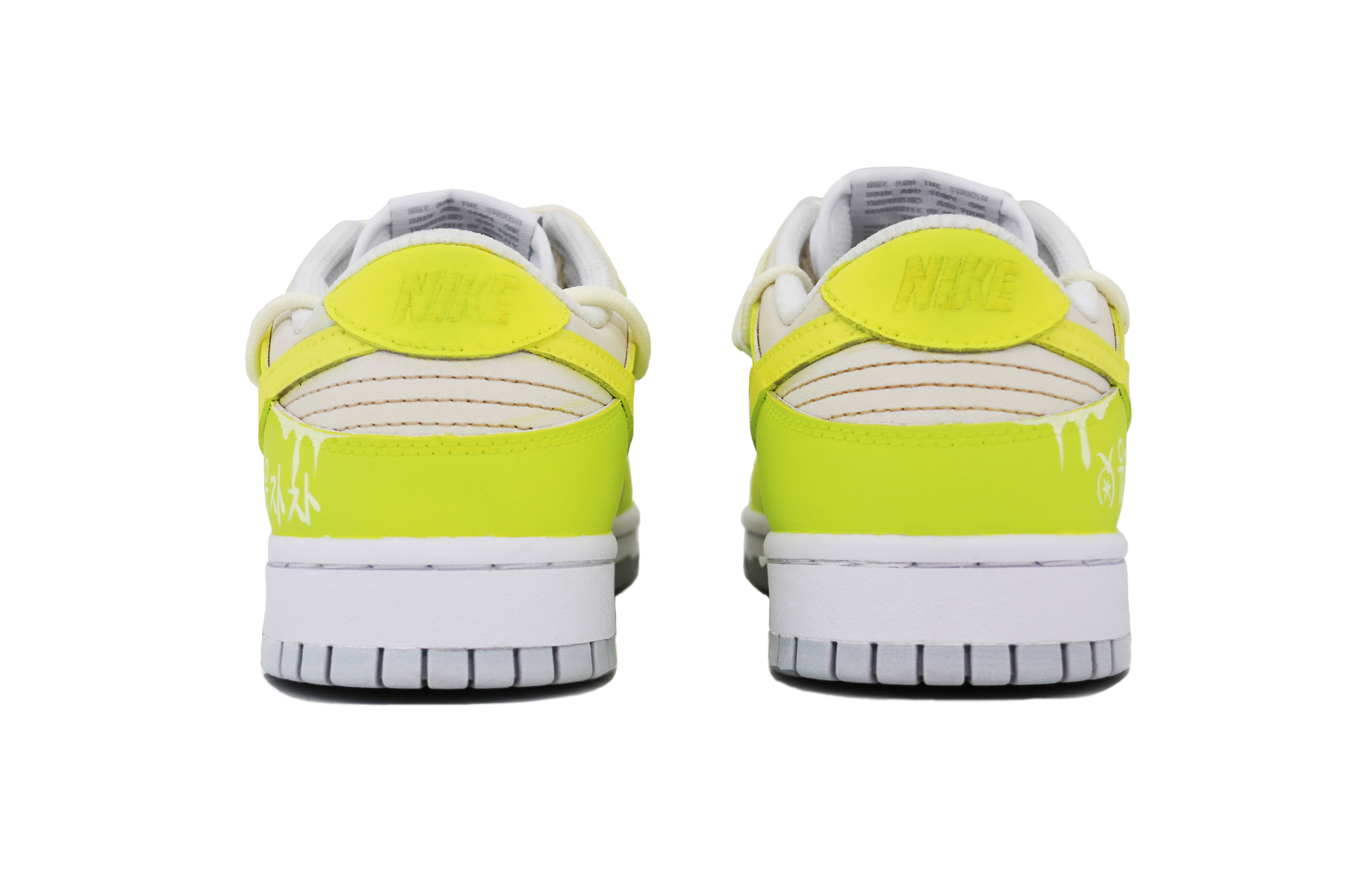 Shop [Kasut Custom] Nike Low 'Gradien Graffiti Kuning-Hijau' DH9765-102(Team31-女款夏日橘柚香)