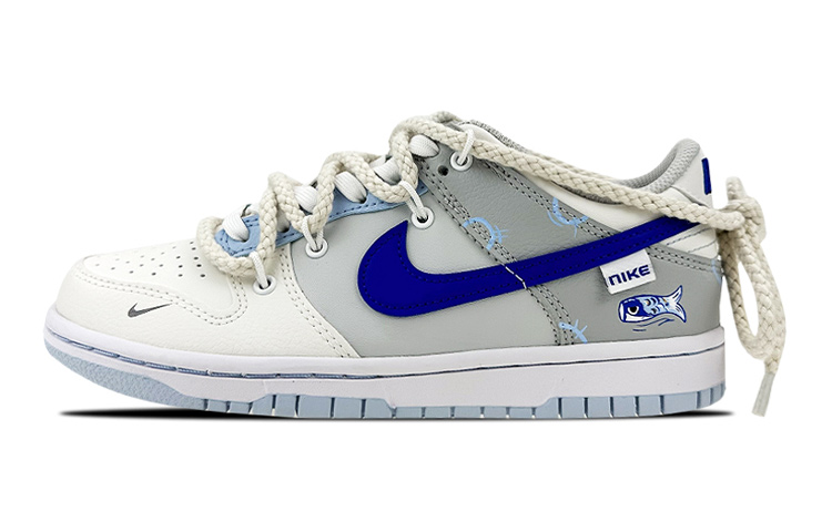 [Custom Shoes] Nike Low 'Gray White Blue Graffiti'