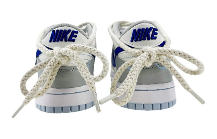 Purchase 【定製球鞋】Nike 禮盒 拉菲草燈帶 解構vibe 麻繩鞋帶 塗鴉 錦鯉 低幫 板鞋 GS 灰白藍