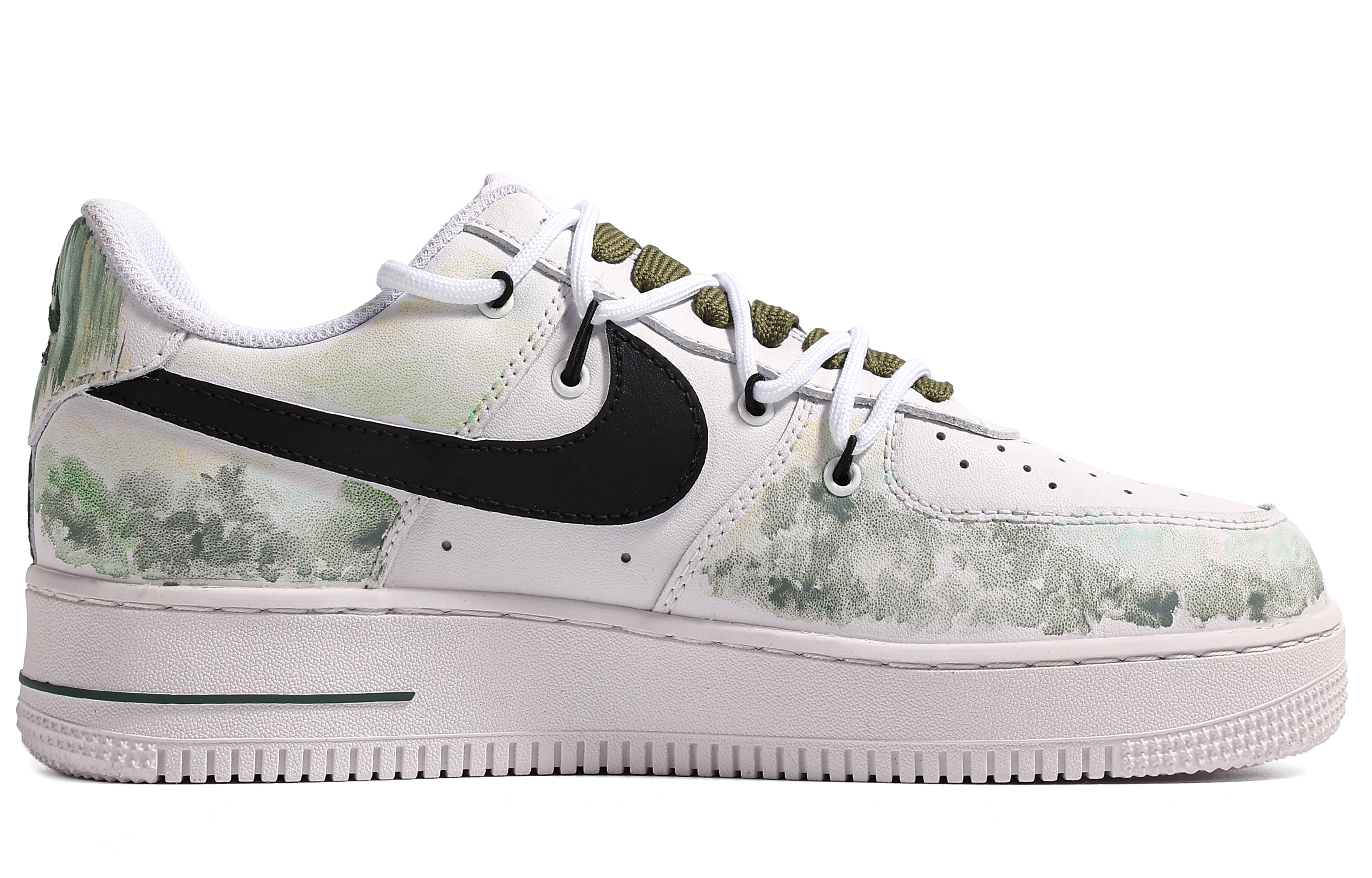 Order [Kasut Custom] Nike Low 'Kaligrafi Hijau Kelabu' CW2288-111(TeamM-男款一举风荷S-BOX)