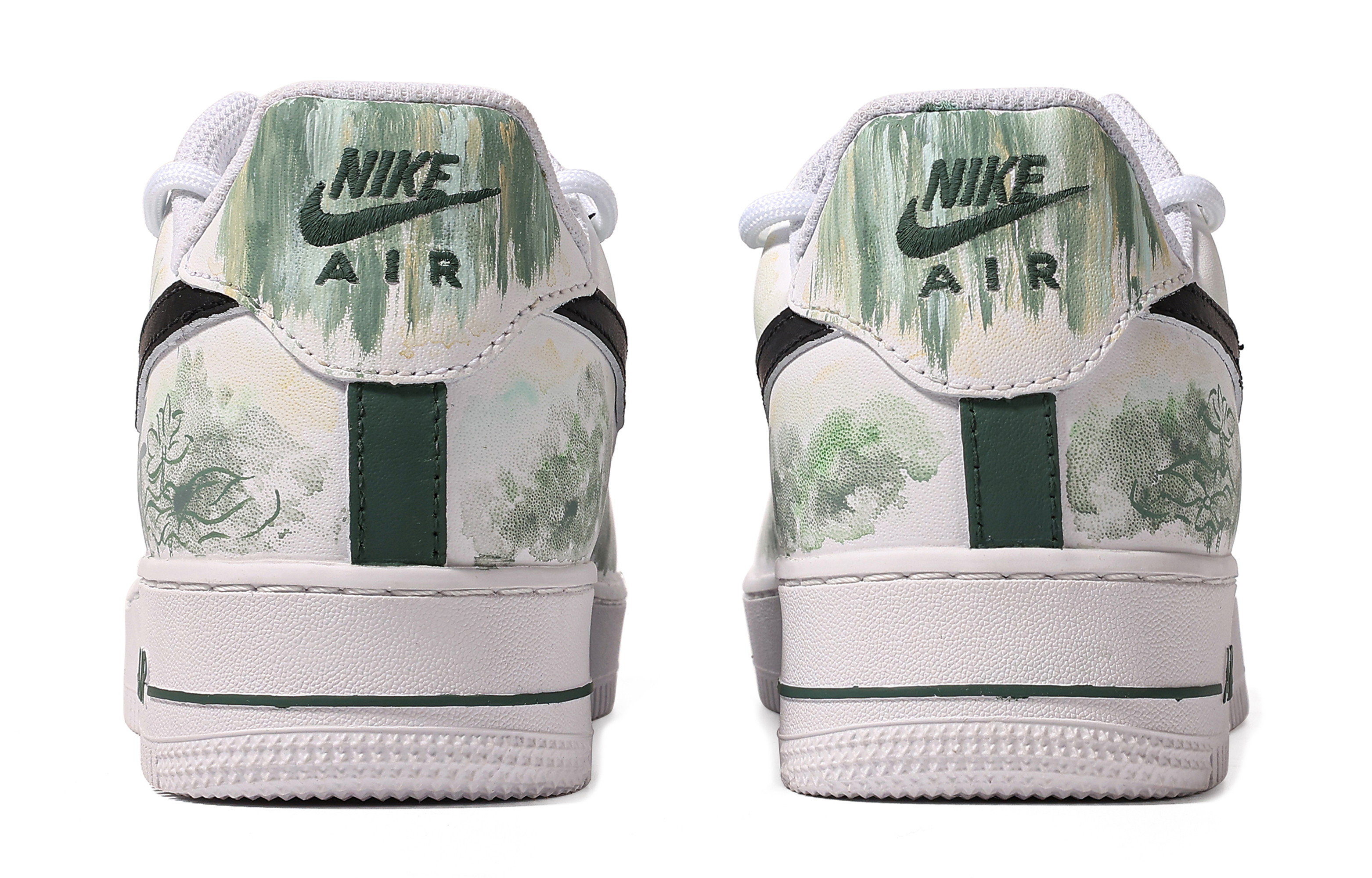 Shop [Kasut Custom] Nike Low 'Kaligrafi Hijau Kelabu' CW2288-111(TeamM-男款一举风荷S-BOX)