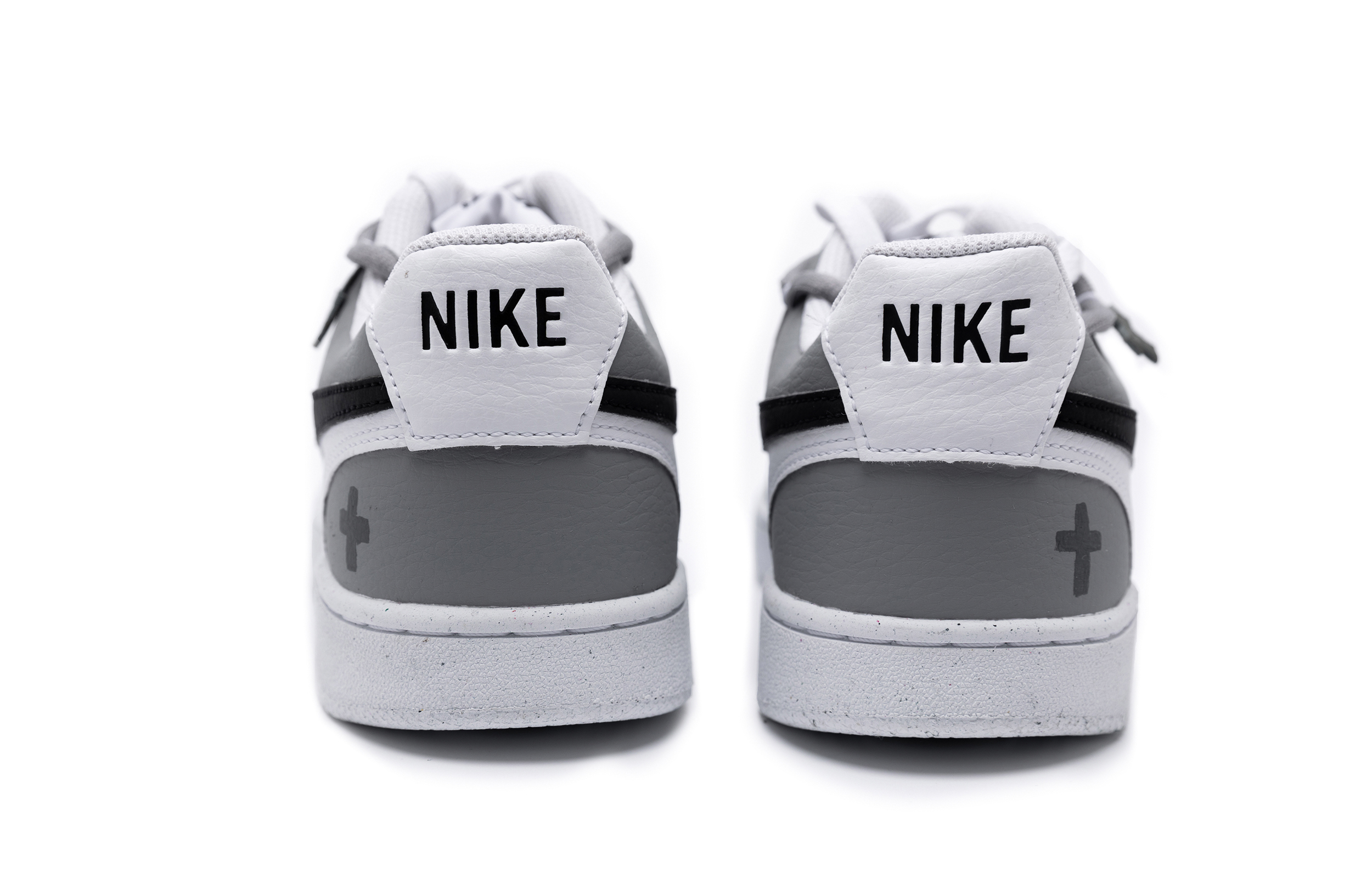 Purchase 【客製化球鞋】Nike 合成皮革 愛的重生 潮流時尚 減震耐磨 低筒 板鞋 男款 灰色