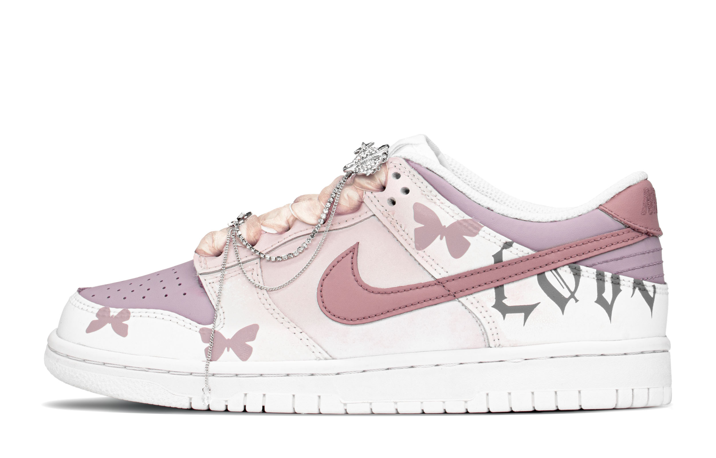 [Custom Shoes] Nike Low 'Valentine's Day Deconstructed Butterfly Pink Silk'