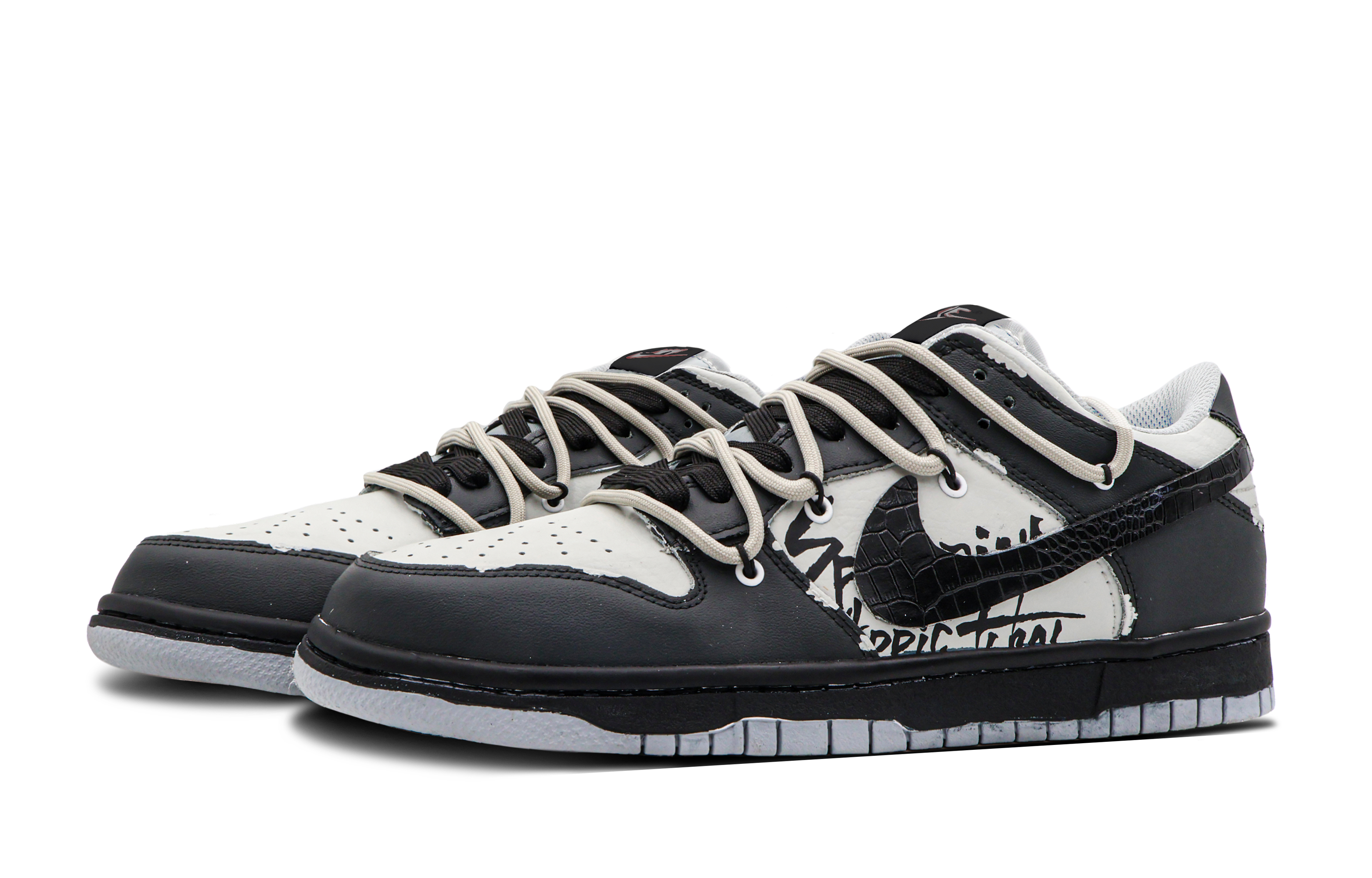 Lookbook [定制鞋] 耐克低帮 '白灰棕黑' DQ0380-001(Team53-女款心藏月光S-BOX)