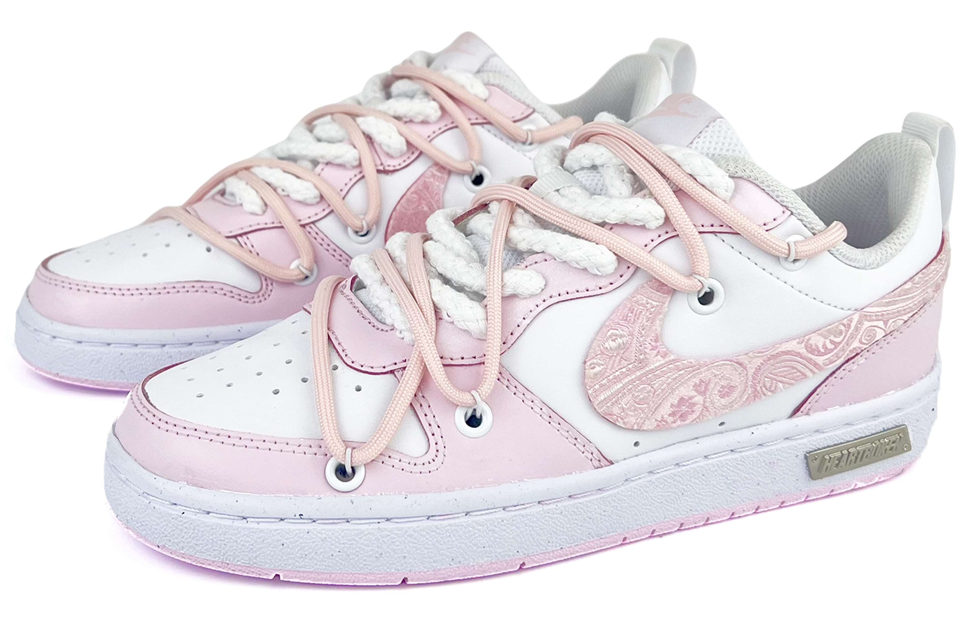 Lookbook [カスタムシューズ] ナイキ ロートップ「桜ピンク」 DQ0492-100(Team45-粉丝绸)