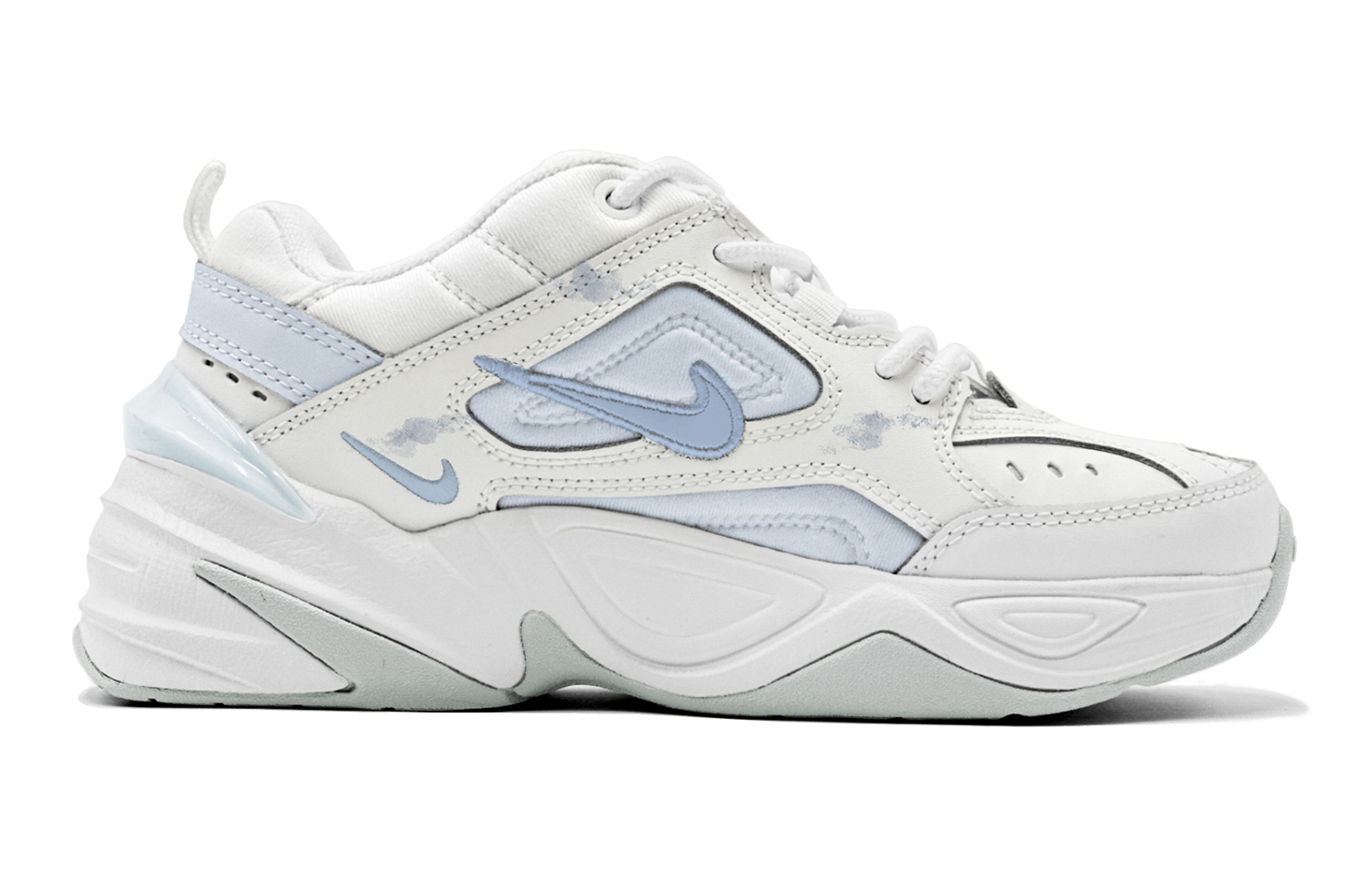 Order 나이키 M2K 테크노 '개학 - 화이트 블루' (커스텀) AV4789-101(TeamS-蓝紫老爹涂鸦男S-BOX)