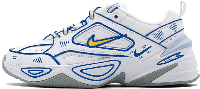 custom-shoes-nike-m2-k-tekno-white-blue-yellow-heartline