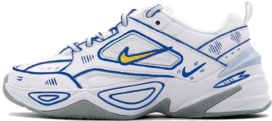 【定制球鞋】Nike M2K Tekno 白色 二次元 线性愛心 手繪結構線條 彈頭 藍青色 黃勾 時尚 運動休閒鞋 男女同款 白藍 Buy 【定制球鞋】Nike M2K Tekno 白色 二次元 线性愛心 手繪結構線條 彈頭 藍青色 黃勾 時尚 運動休閒鞋 男女同款 白藍