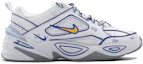 Order 【定制球鞋】Nike M2K Tekno 白色 二次元 线性愛心 手繪結構線條 彈頭 藍青色 黃勾 時尚 運動休閒鞋 男女同款 白藍