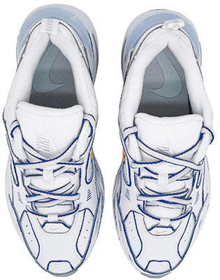 【定制球鞋】Nike M2K Tekno 白色 二次元 线性愛心 手繪結構線條 彈頭 藍青色 黃勾 時尚 運動休閒鞋 男女同款 白藍 Shop 【定制球鞋】Nike M2K Tekno 白色 二次元 线性愛心 手繪結構線條 彈頭 藍青色 黃勾 時尚 運動休閒鞋 男女同款 白藍