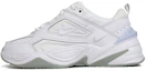 Sizing 【定制球鞋】Nike M2K Tekno 白色 二次元 线性愛心 手繪結構線條 彈頭 藍青色 黃勾 時尚 運動休閒鞋 男女同款 白藍