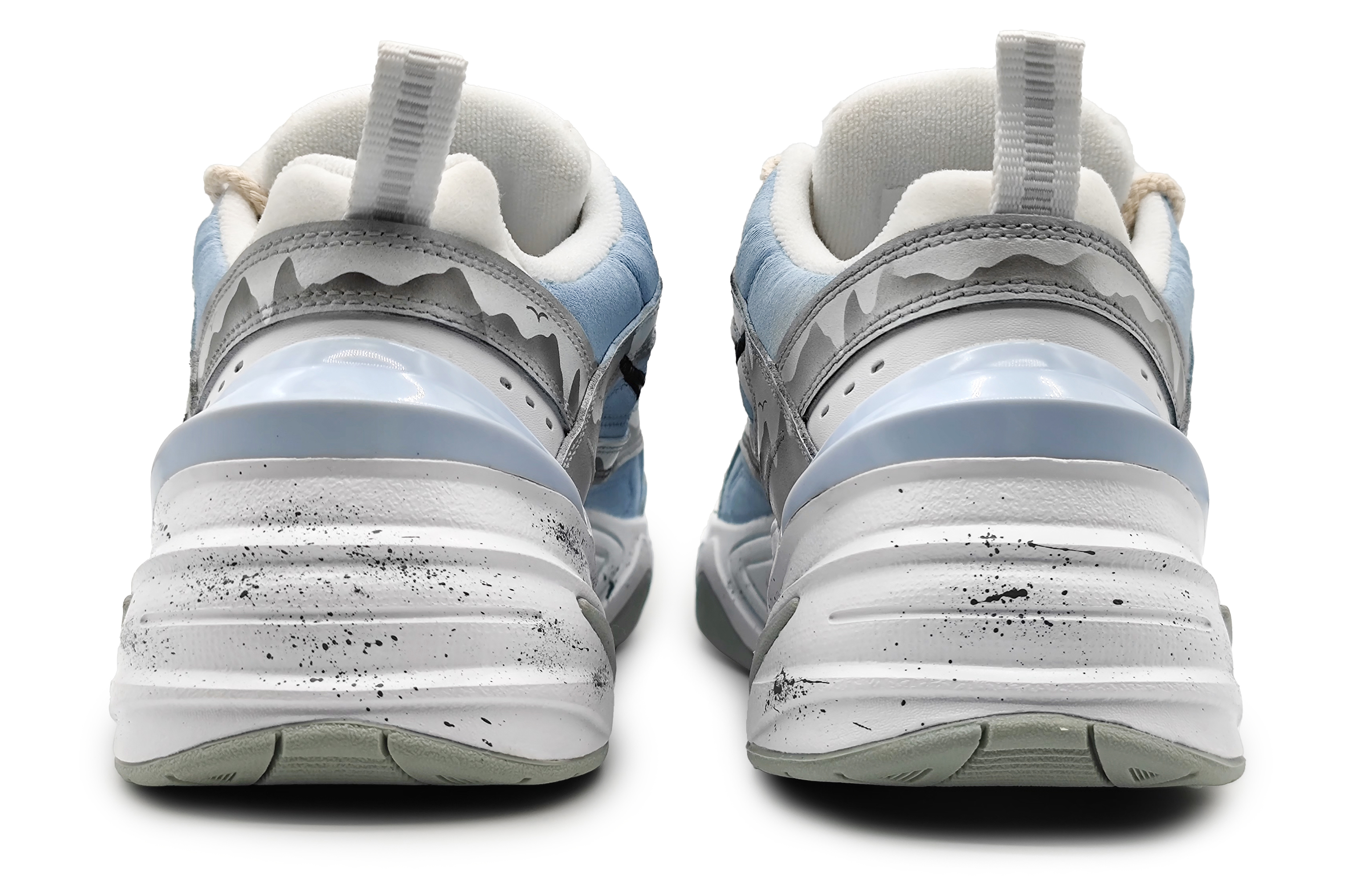 Purchase [Sepatu Kustom] Nike M2K Tekno 'Putih Tinta China - Biru Kobalt' AV4789-101(Team16-山河如画钴蓝)