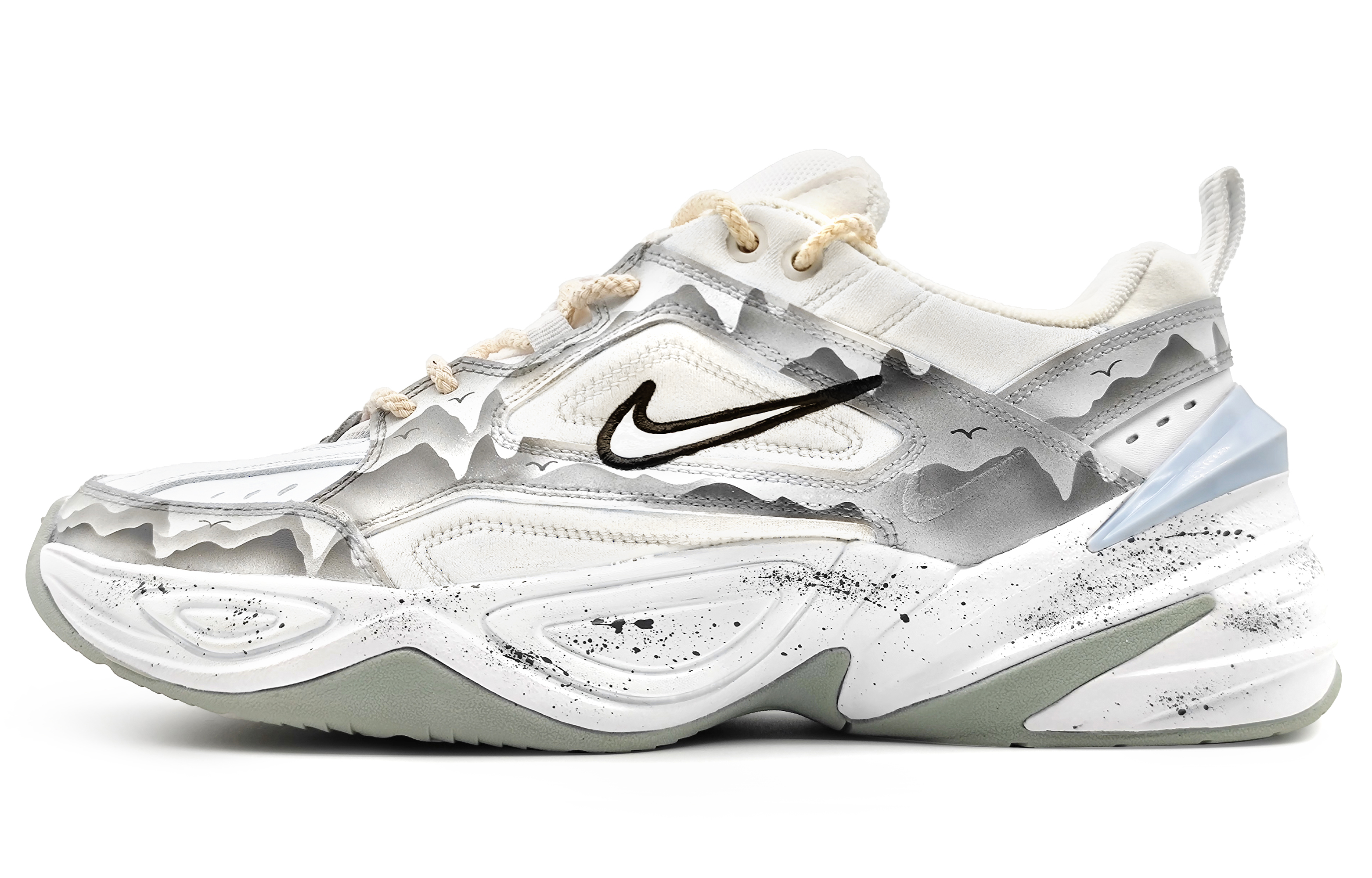 [Custom Shoes] Nike M2K Tekno 'White Ink Painting'