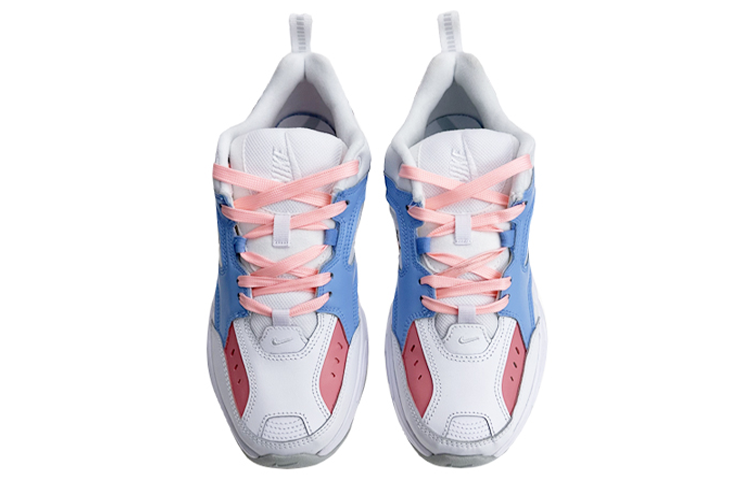 Shop 【定制球鞋】Nike M2k Tekno White 是在玩鞋 低筒 禮盒 燈帶 撞色 字母塗鴉 老爹鞋 板鞋 男女同款 粉藍