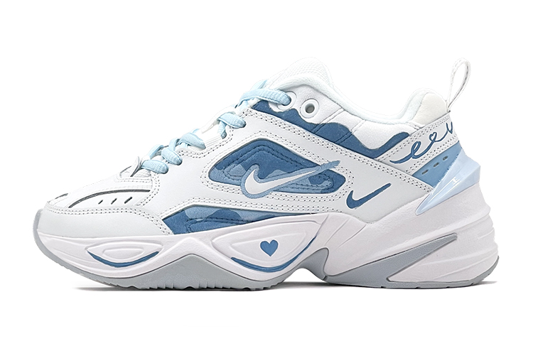 [Custom Shoes] Nike M2K Tekno 'White Valentine Blue Heart Camo'