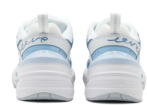 【客製化球鞋】Nike M2K Tekno 白色情人節 藍色愛心 迷彩 復古 增高 低幫 老爹鞋 男女款 藍白 Shop 【客製化球鞋】Nike M2K Tekno 白色情人節 藍色愛心 迷彩 復古 增高 低幫 老爹鞋 男女款 藍白