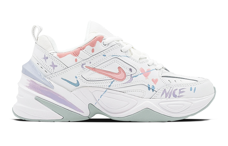 Order [Sepatu Custom] Nike M2K Tekno 'Putih Hari Valentine Grafiti' AV4789-101(TeamS-情人节涂鸦S-BOX)