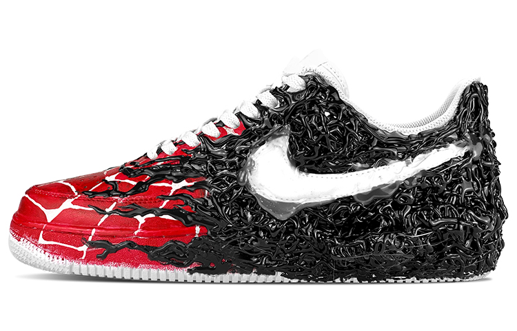 Buy [Kasut Custom] Nike Marvel x Air Force 1 Low 'Venom vs Spider-Cthulhu Hitam Merah' CW2288-111(TeamY-男款毒液蜘蛛侠黑红)