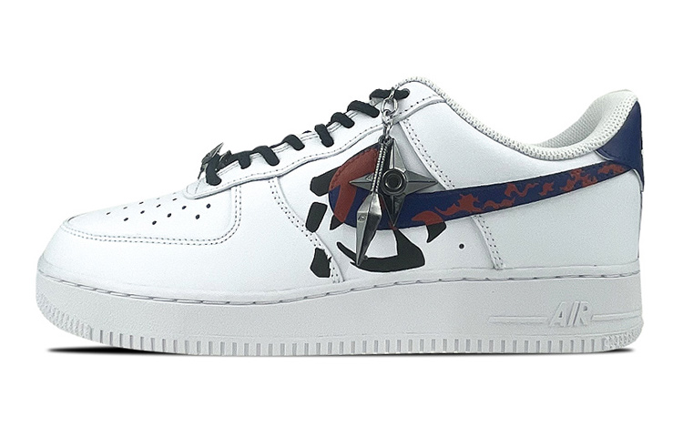 Buy [Custom Shoes] Nike Naruto x Air Force 1 Low 'Sasuke Uchiha White Blue'