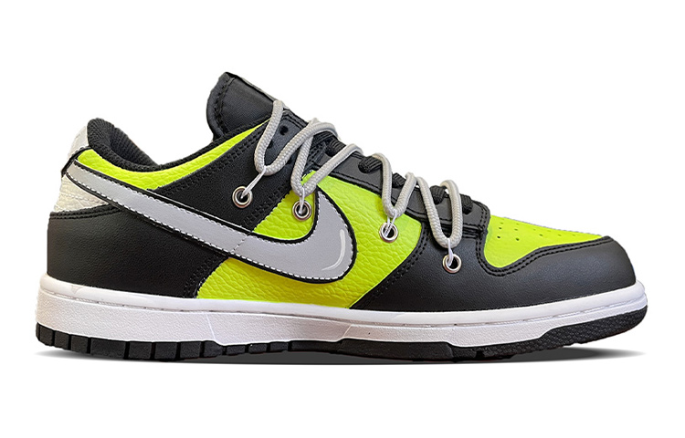 Order 【定製球鞋】 NBA x Nike Dunk Low 來自外星球 飛碟 外星人 解構風 手繪塗鴉 低幫 板鞋 GS 灰黑綠