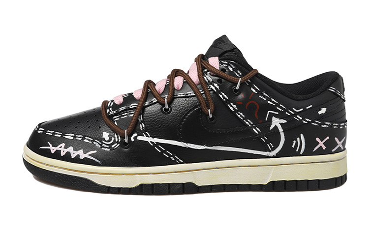 [Custom Shoes] Nike NBA x Dunk Low 'Black White Pink'