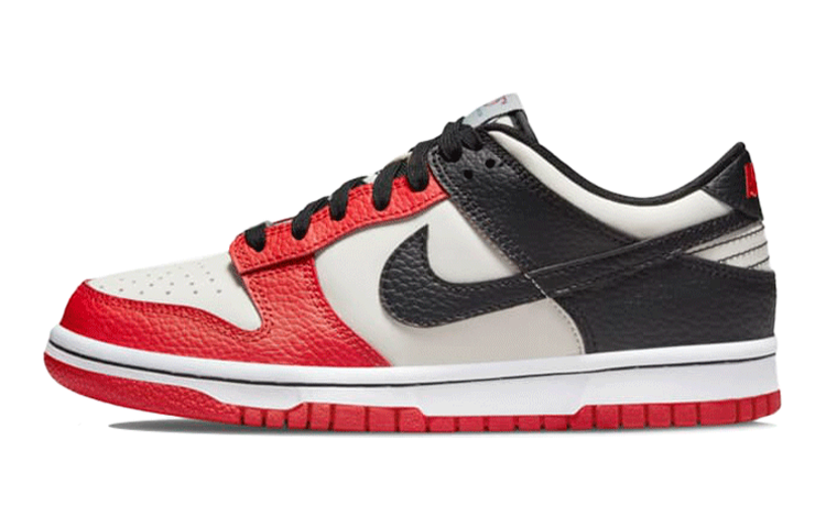 Sizing 나이키 NBA x 덩크 로우 '블랙 화이트 레드' (커스텀) DO6288-100(Teamfour-女款骷髅情人节)