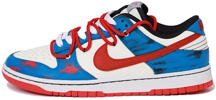 【定制球鞋】NBA x Nike Dunk Low 藍紅擦擦樂 復古解構 低幫 板鞋 GS 藍紅黑 Buy 【定制球鞋】NBA x Nike Dunk Low 藍紅擦擦樂 復古解構 低幫 板鞋 GS 藍紅黑