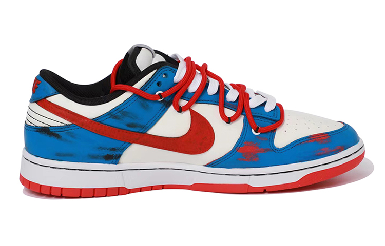Order [Nike Sepatu] NBA x Dunk Low 'Blue Red Deconstructed' Kustom DO6288-100(Team34-擦擦乐蓝红)