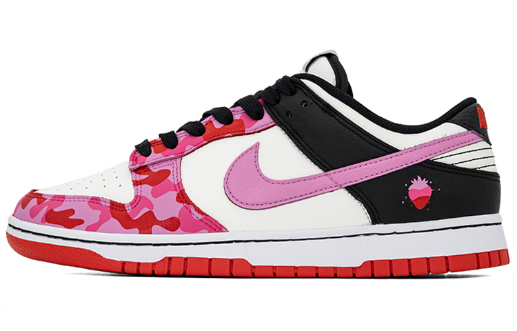 Buy [Nike Sepatu Kustom] NBA x Dunk Low 'Camo Stroberi Pink Kotor Graffiti' DD3363-100(Team肆-男款迷彩草莓黑白粉)