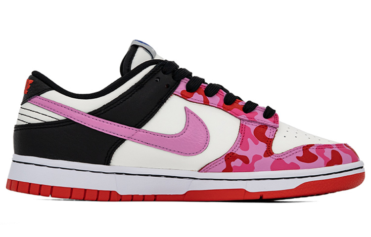 Order [Nike Sepatu Kustom] NBA x Dunk Low 'Camo Stroberi Pink Kotor Graffiti' DD3363-100(Team肆-男款迷彩草莓黑白粉)