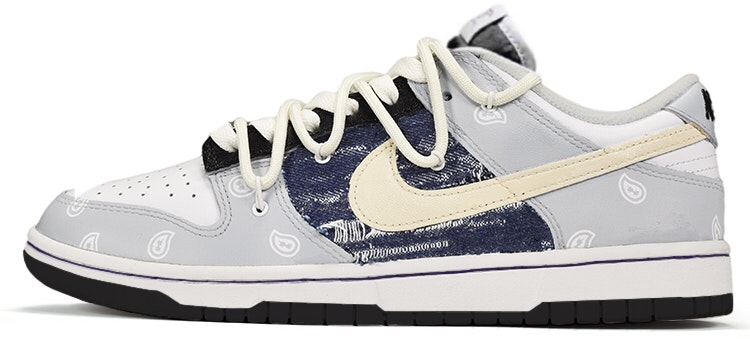 custom-shoes-nike-nba-x-dunk-low-cashew-flower-patchwork-denim