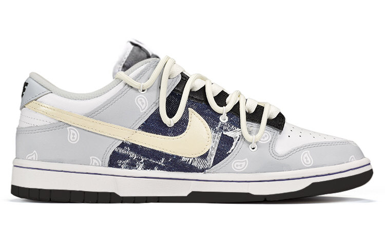 Order [Kasut Custom] Nike NBA x Dunk Low ‘Denim Tampal Bunga Gajus’ DD3363-002(TeamE-男款牛仔贴布灰白蓝)