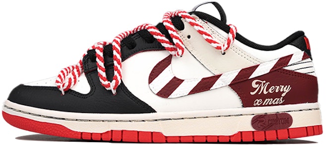 【客製化球鞋】NBA x Nike Dunk Low 聖誕節 冬日 雪花 拐杖糖 低筒板鞋 男款 紅白 Buy 【客製化球鞋】NBA x Nike Dunk Low 聖誕節 冬日 雪花 拐杖糖 低筒板鞋 男款 紅白