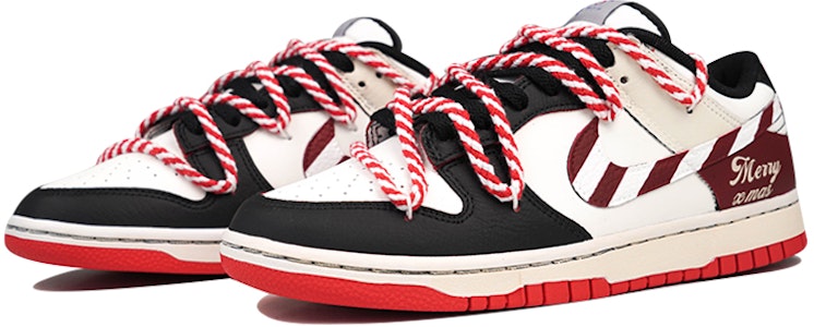 【客製化球鞋】NBA x Nike Dunk Low 聖誕節 冬日 雪花 拐杖糖 低筒板鞋 男款 紅白 Lookbook 【客製化球鞋】NBA x Nike Dunk Low 聖誕節 冬日 雪花 拐杖糖 低筒板鞋 男款 紅白