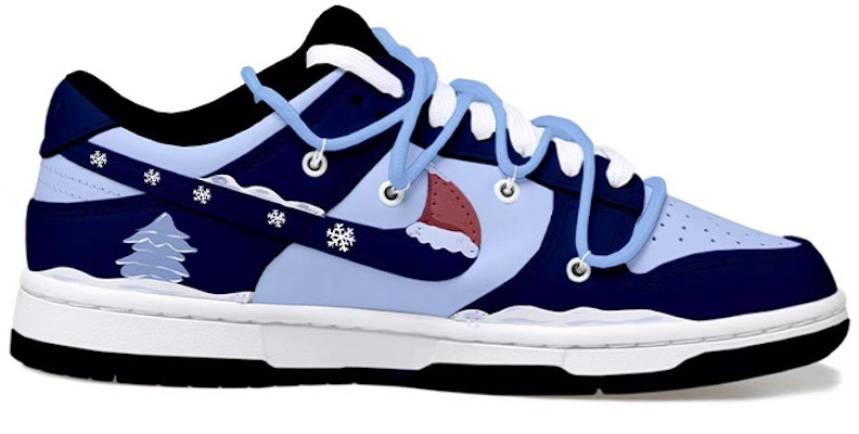 나이키 NBA 덩크 로우 '크리스마스 눈송이 해체 블루블랙' (커스텀) DC9560-001(Team拾玖-圣诞雪花女S-BOX) Order 나이키 NBA 덩크 로우 '크리스마스 눈송이 해체 블루블랙' (커스텀) DC9560-001(Team拾玖-圣诞雪花女S-BOX)