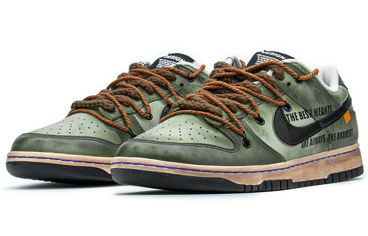 Lookbook [定制鞋款] Nike NBA x Dunk Low '解构蕾丝军绿色' DD3363-002(TeamA-男款潮男军绿S-BOX)