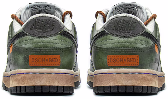 【定製球鞋】NBA x Nike Dunk Low 復古 解構鞋帶 做舊 特殊禮盒 低筒 板鞋 男款 軍綠 Purchase 【定製球鞋】NBA x Nike Dunk Low 復古 解構鞋帶 做舊 特殊禮盒 低筒 板鞋 男款 軍綠