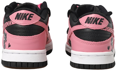 【定制球鞋】 NBA x Nike Dunk Low 雙X 邪惡圖 粉心 網勾 解構鞋帶 做舊Vibe風 低幫 板鞋 GS 粉黑 Purchase 【定制球鞋】 NBA x Nike Dunk Low 雙X 邪惡圖 粉心 網勾 解構鞋帶 做舊Vibe風 低幫 板鞋 GS 粉黑