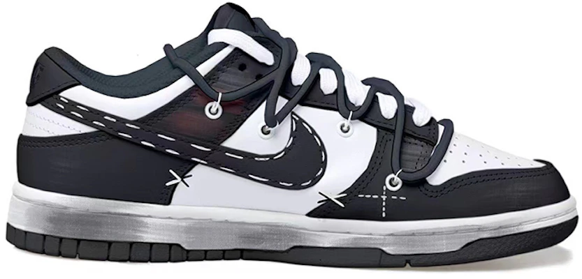 【定制球鞋】 NBA x Nike Dunk Low 熊貓 雙子座 二次元 星座 做舊Vibe風 解構風 低幫 板鞋 GS 黑白 Order 【定制球鞋】 NBA x Nike Dunk Low 熊貓 雙子座 二次元 星座 做舊Vibe風 解構風 低幫 板鞋 GS 黑白