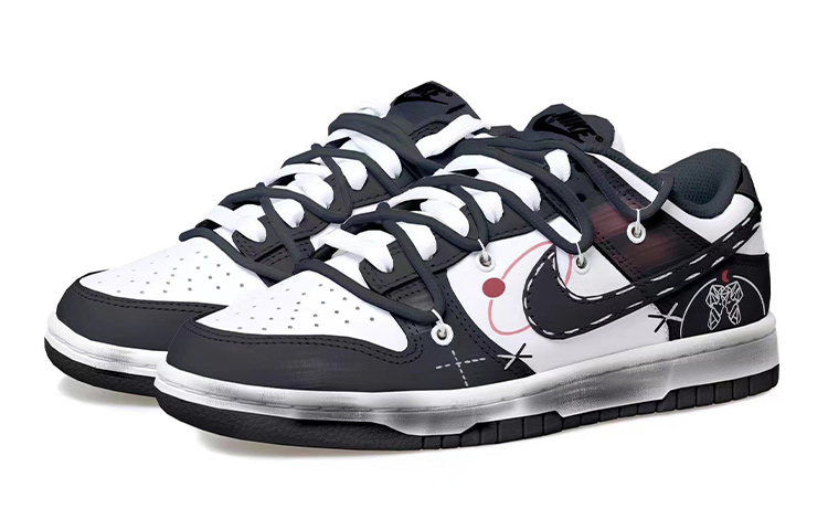 Lookbook [定制鞋款] 耐克NBA x Dunk Low '熊猫双子星' DC9560-001(Team拾玖-黑白双子座女S-BOX)