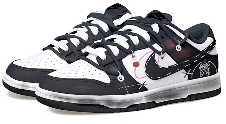 【定制球鞋】 NBA x Nike Dunk Low 熊貓 雙子座 二次元 星座 做舊Vibe風 解構風 低幫 板鞋 GS 黑白 Lookbook 【定制球鞋】 NBA x Nike Dunk Low 熊貓 雙子座 二次元 星座 做舊Vibe風 解構風 低幫 板鞋 GS 黑白