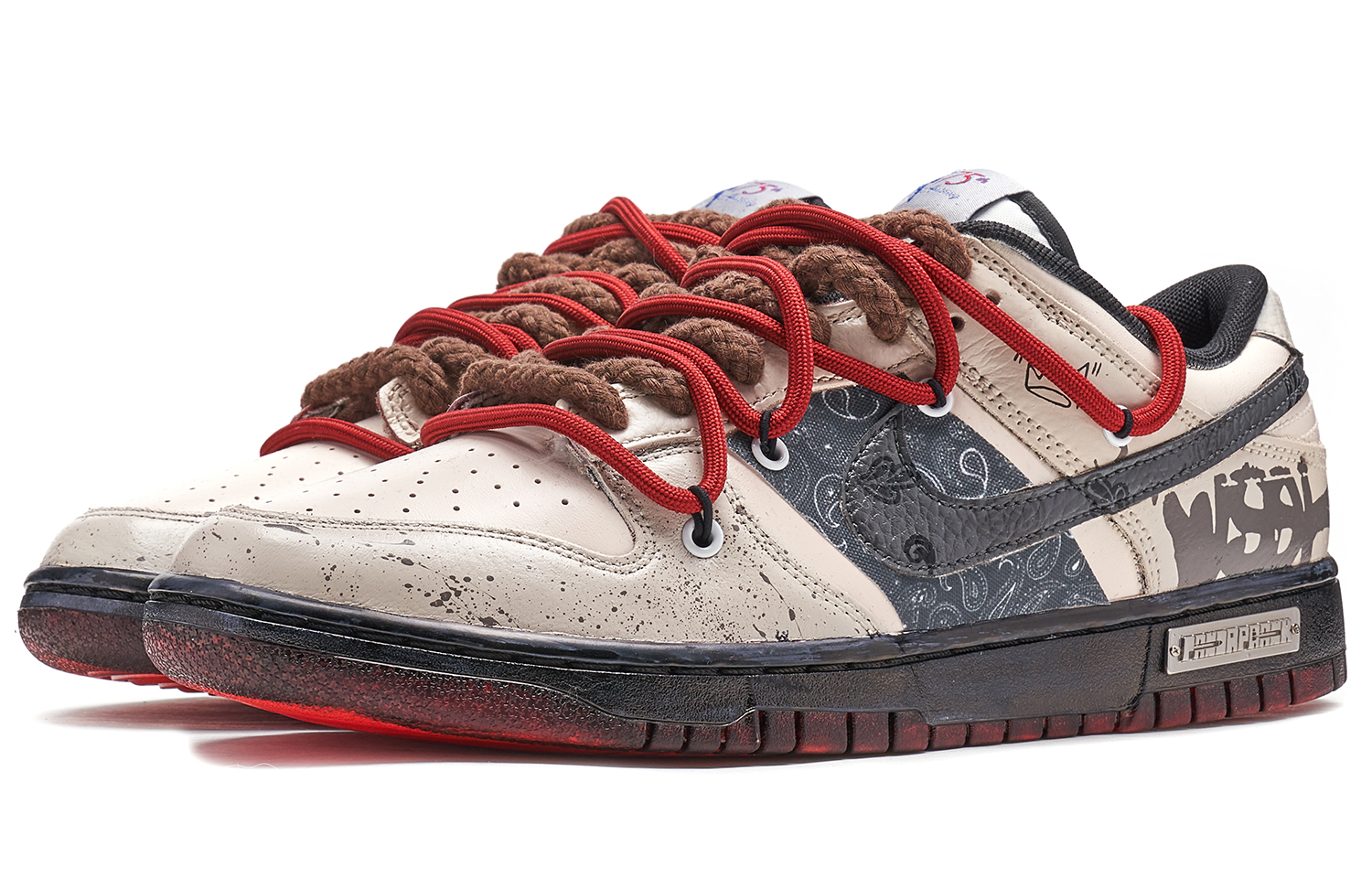 Lookbook 【カスタムシューズ】ナイキ NBA x ダンク ロー『パンダプランク』 DD3363-100(TeamH-男款炙热涂鸦S-BOX)