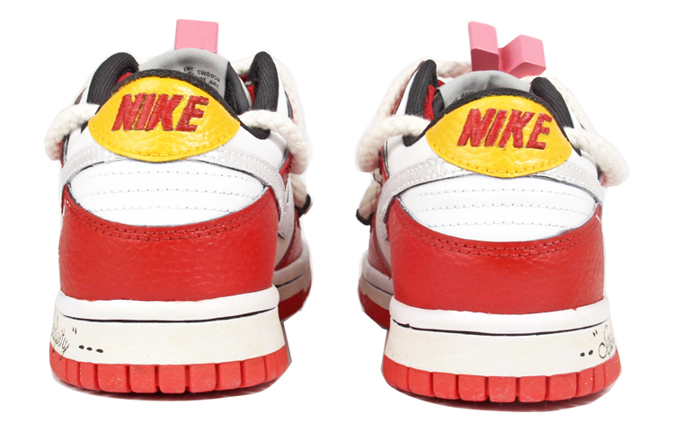 Shop NBA x ダンク Low カスタム "紙飛行機" (白/赤/銀) DO6288-100(TeamJ-积木纸飞机做旧情人节主题）