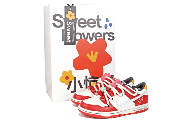 Purchase NBA x ダンク Low カスタム "紙飛行機" (白/赤/銀) DO6288-100(TeamJ-积木纸飞机做旧情人节主题）