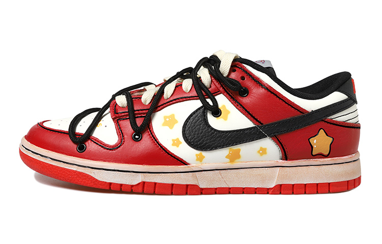 Buy 나이키 NBA 덩크 로우 '레드화이트블랙 스타즈' (커스텀) DO6288-100(Team拾玖-白红星星女S-BOX)